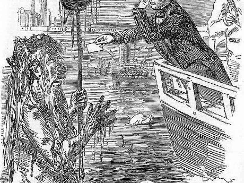 Ilustración del s. XIX sobre la peste de Londres.