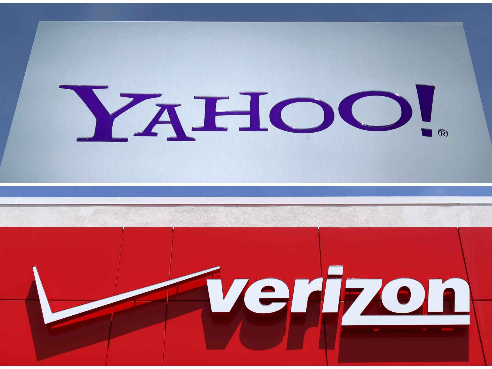 Logos de Verizon y Yahoo