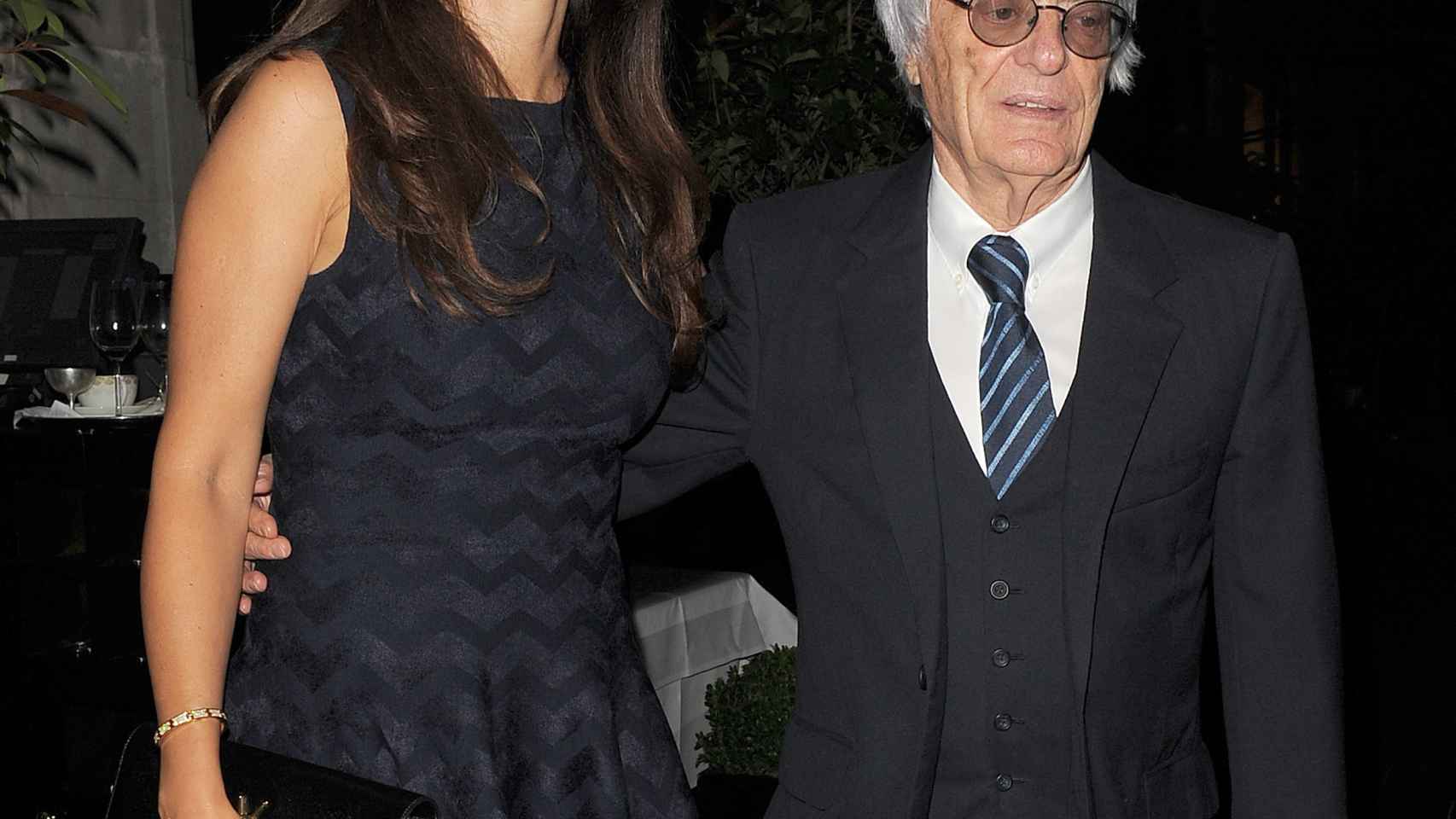Bernie Ecclestone con última esposa, Fabiana Flosi.