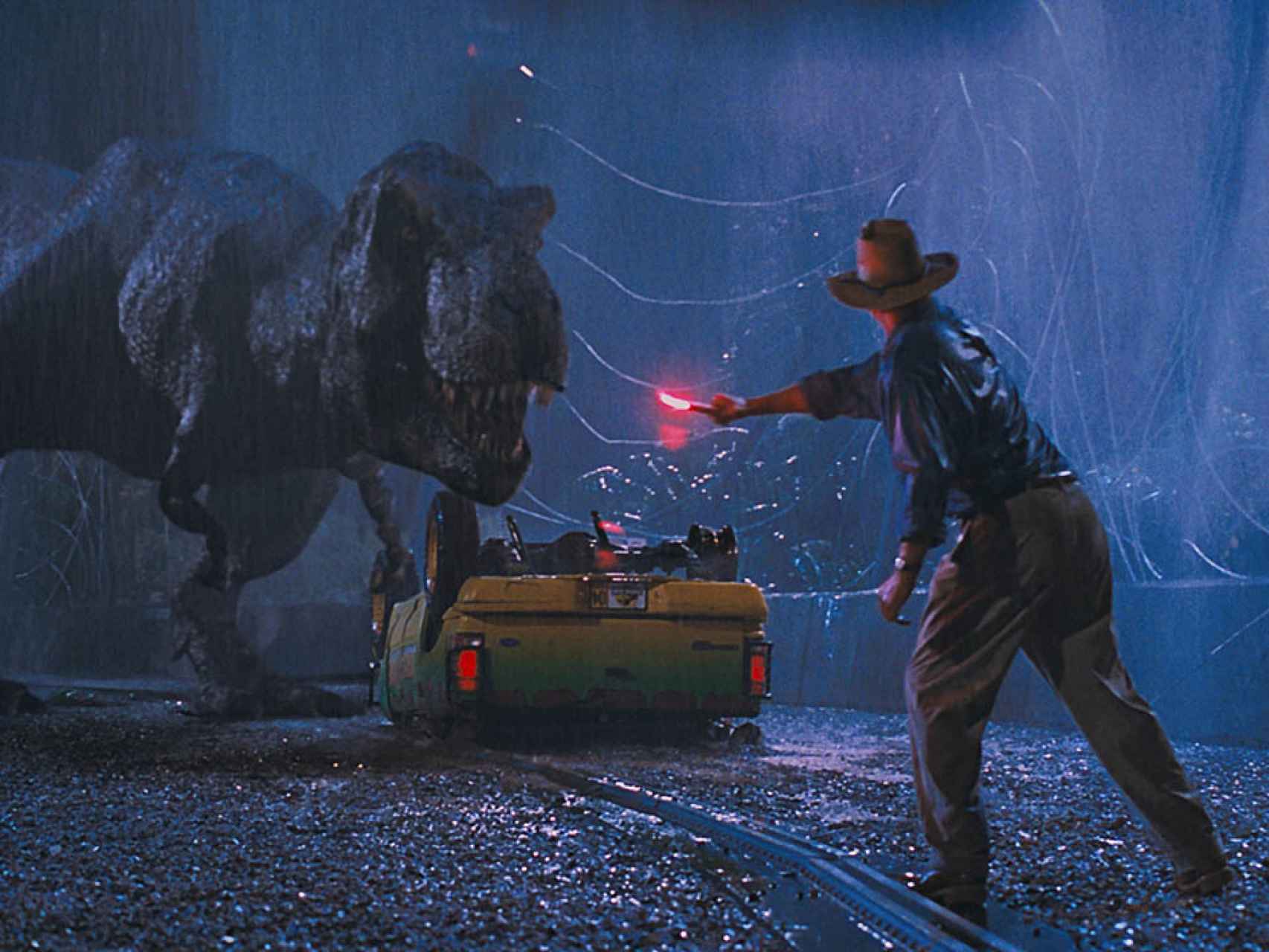 Escena de Parque Jurásico, estrenada en 1993