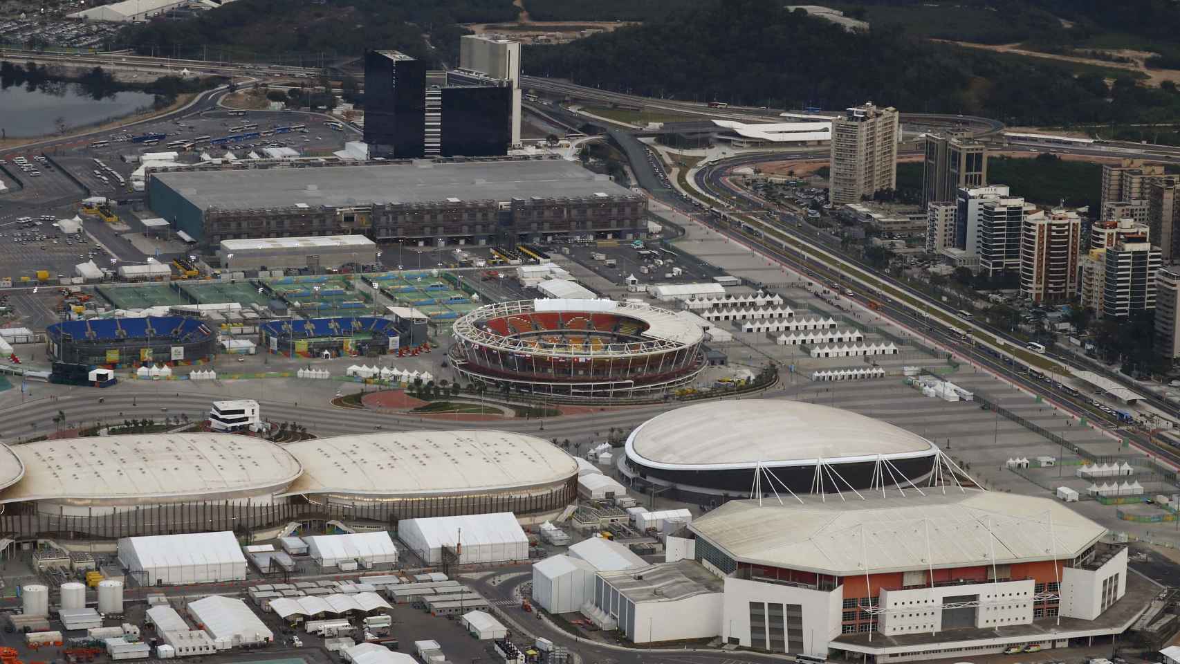 Vista aérea del parque olímpico de Río.