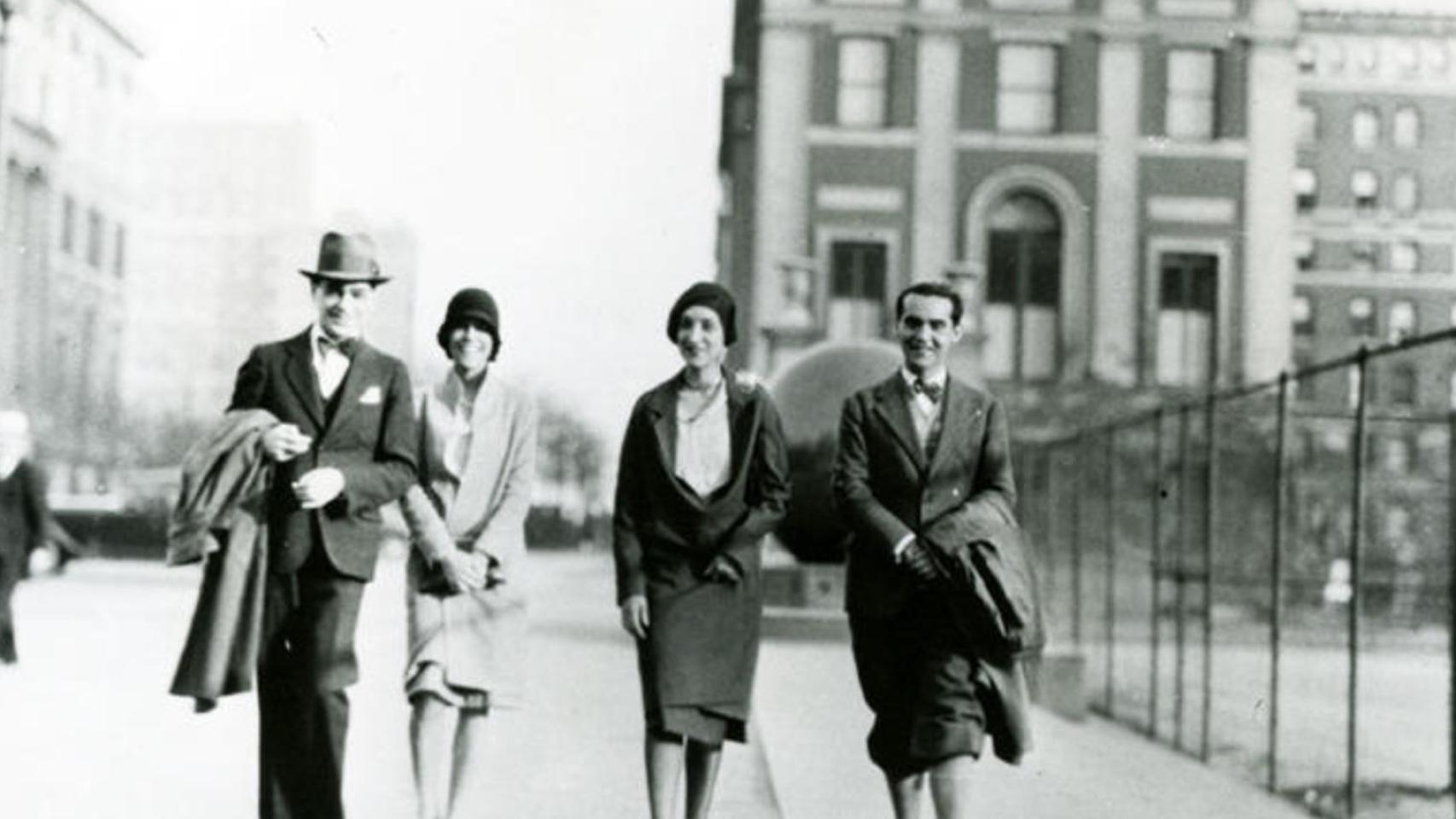 El poeta en el campus de la Universidad de Columbia (EEUU), otoño de 1929.