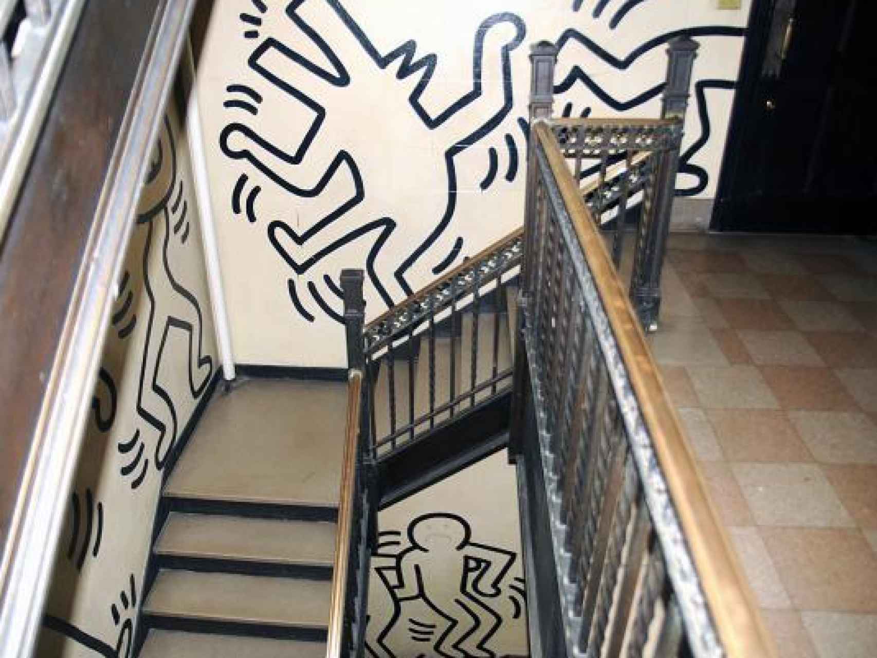 Parte del mural que Keith Haring pintó en los ochenta en Morningside Heights.