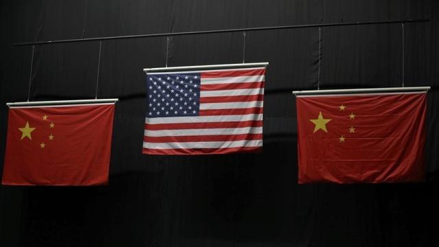 Banderas erróneas de China en Río de Janeiro.