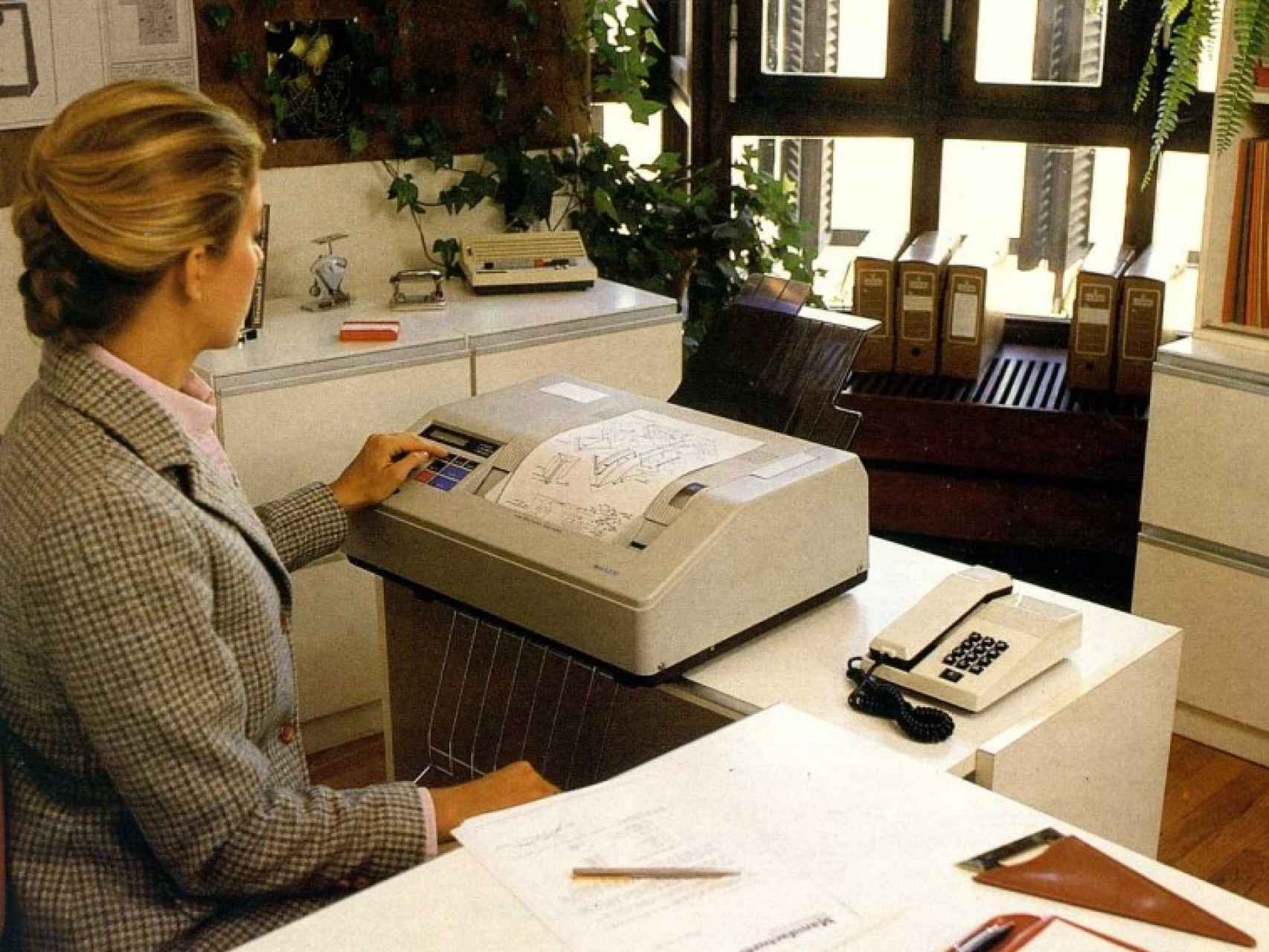 Así eran las primeras máquinas de fax que comercializaba Telefónica.