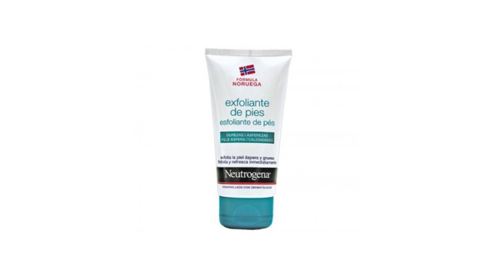 Elimina la piel áspera y gruesa con el exfoliante de la marca Neutrógena.
