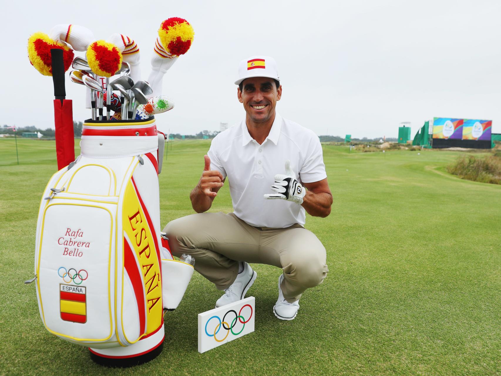 Rafa Cabrera-Bello posa antes de la competición de golf.