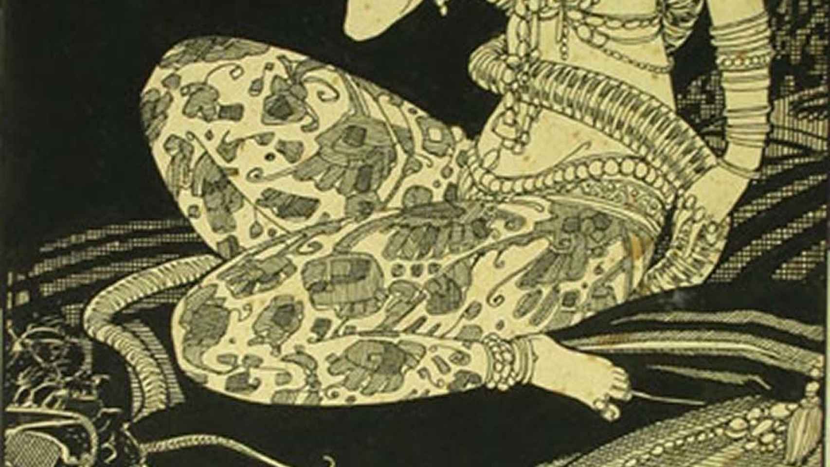 Tórtola, representada con una serpiente.