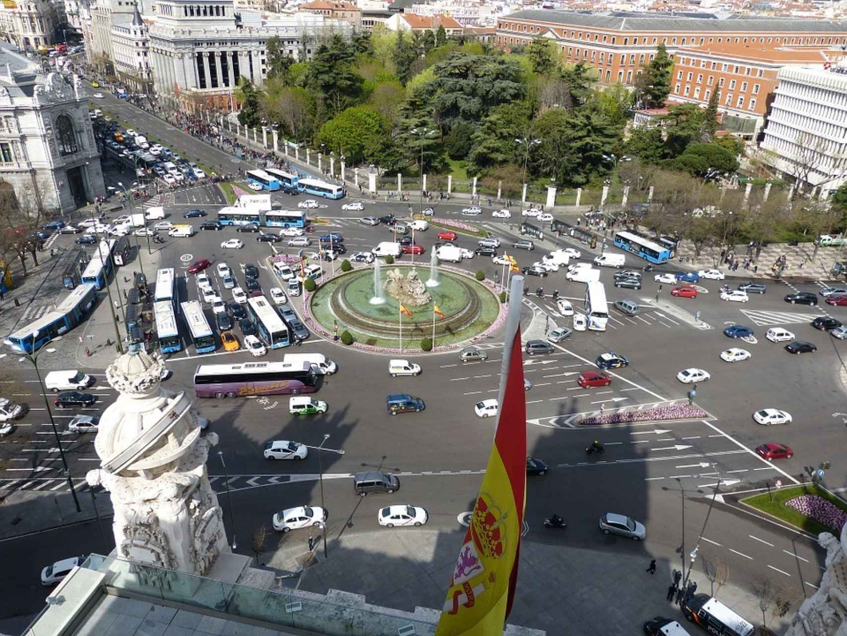 Plaza de Cibeles, uno de los lugares más concurridos de Madrid.