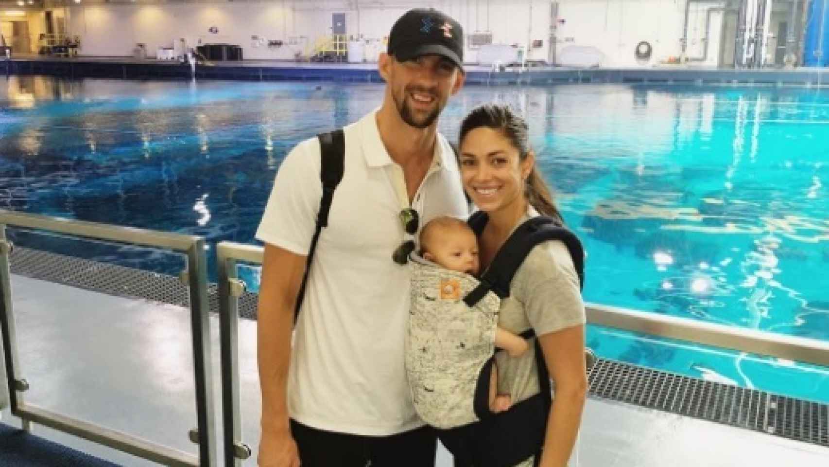 Michael Phelps, junto a su mujer y su hijo, durante los Juegos de Río.