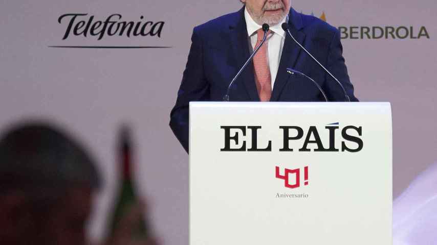 Juan Luis Cebrián, presidente Ejecutivo de Prisa, durante el 40 Aniversario de 'El País'
