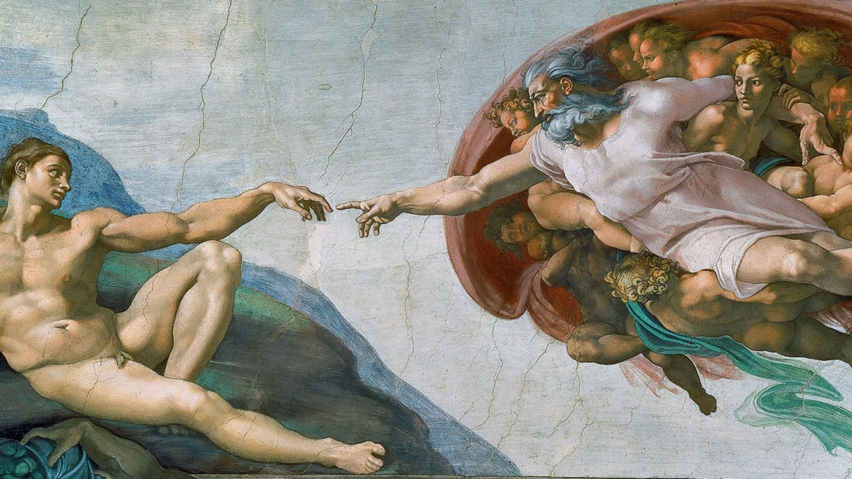 La Creación de Adán, de Miguel Ángel, todo un símbolo del Génesis.