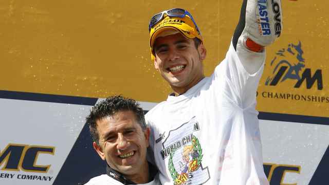 Bautista y Aspar, en 2006, cuando se proclamaron campeones del mundo de 125cc en Phillip Island.