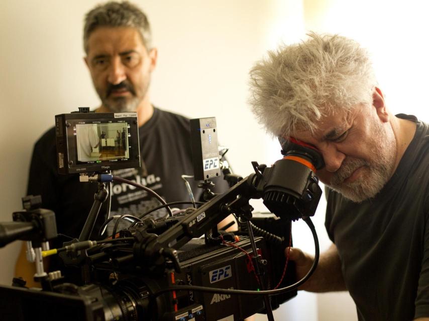 Almodóvar en el rodaje de Julieta.