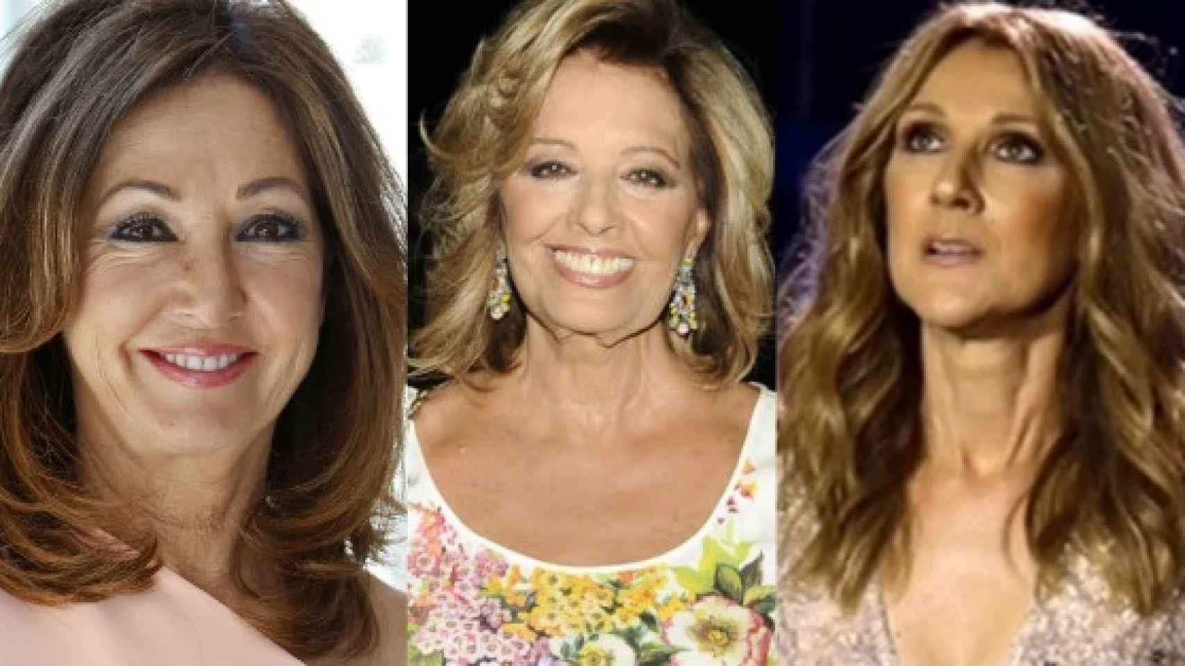 Ana Rosa Quintana, María Teresa Campos y Celine Dion.