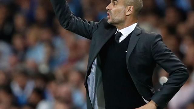 Guardiola, durante un partido de la Premier League esta temporada.