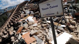 Poco queda de Amatrice tras el terremoto.