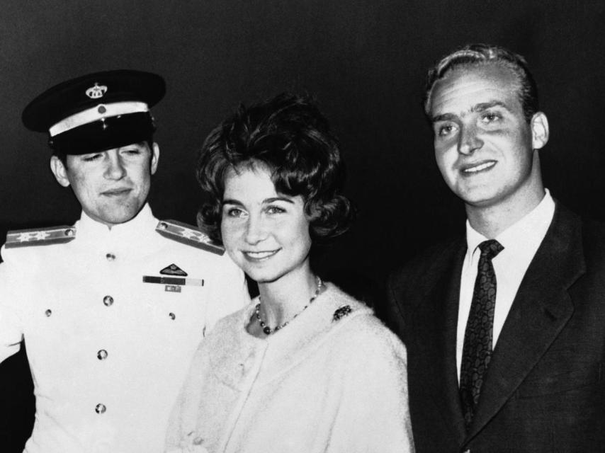 Constantino con su hermana y su cuñado, Sofía y Juan Carlos.