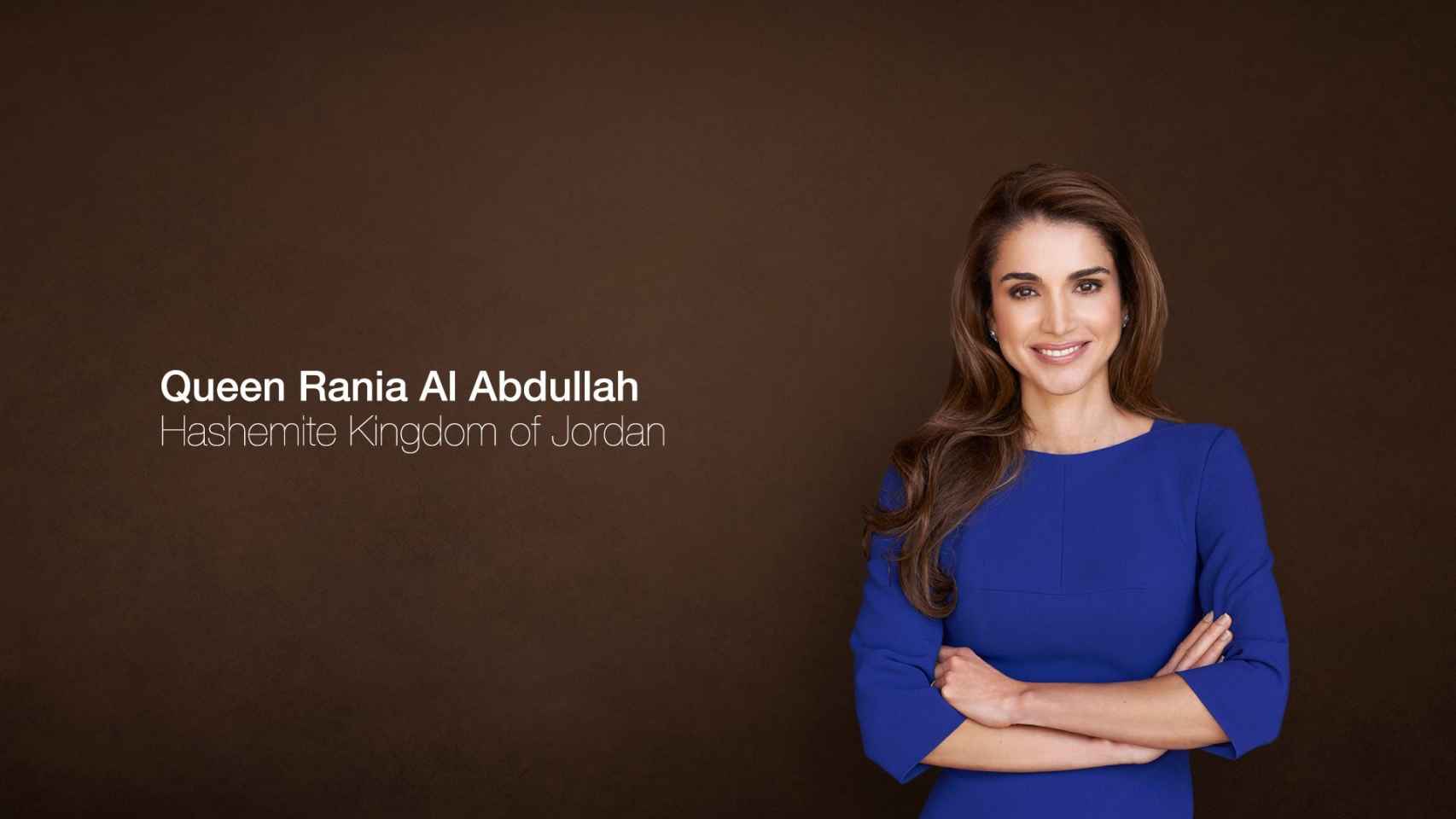 Portada de página web oficial de la reina Rania de Jordania.