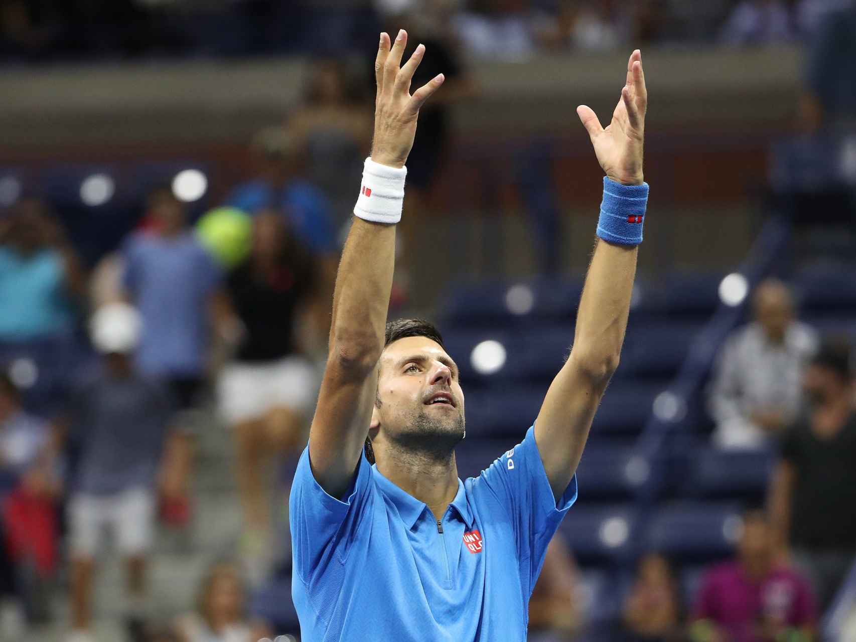 Novak Djokovic tras su victoria en su primer encuentro en el US Open.