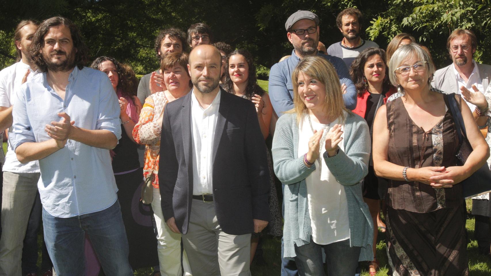 Luis Villares en la presentación de las listas de En Marea