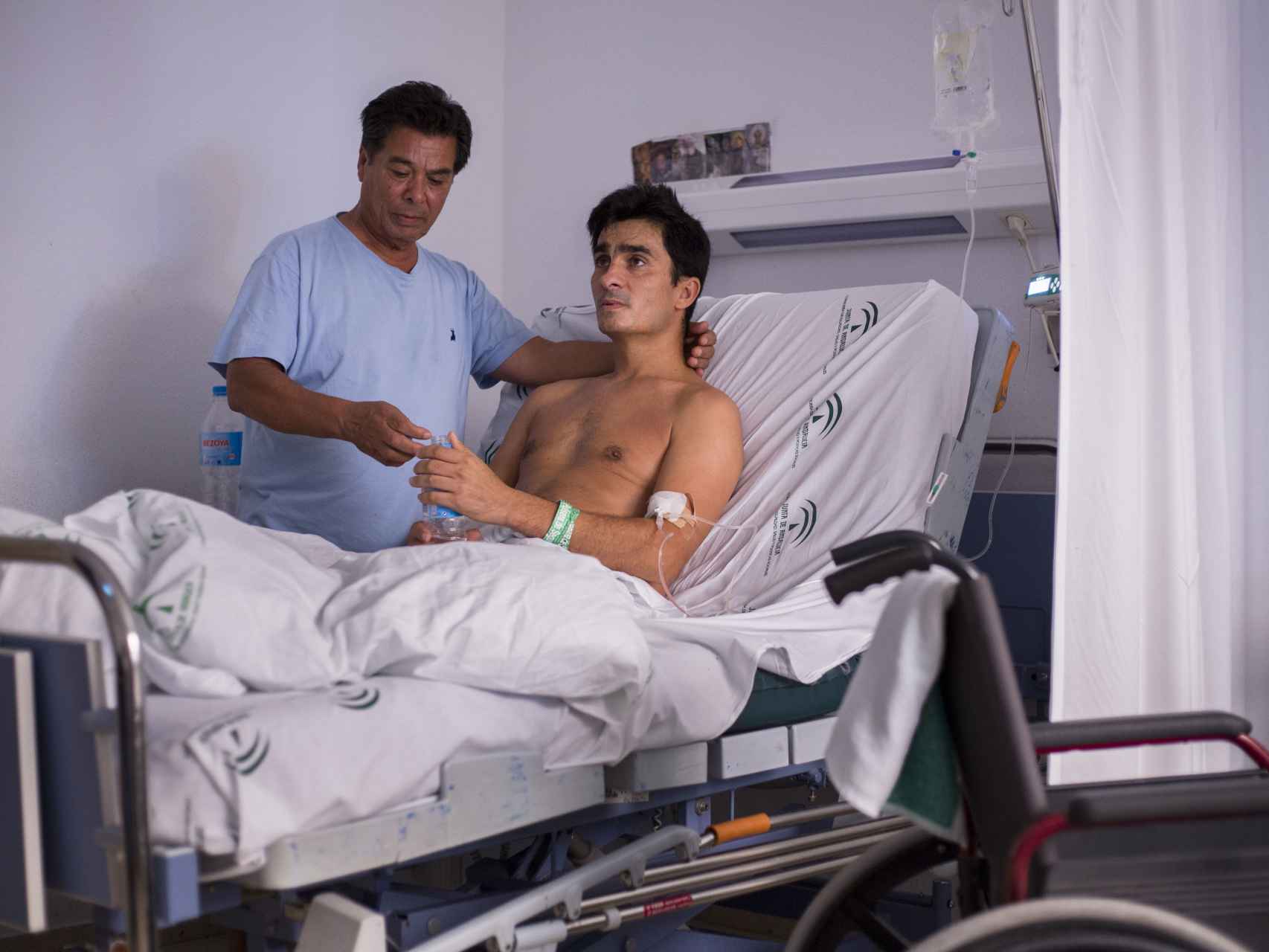 José Manuel Soto este viernes en la habitación del hospital  de Jaén dónde se recupera