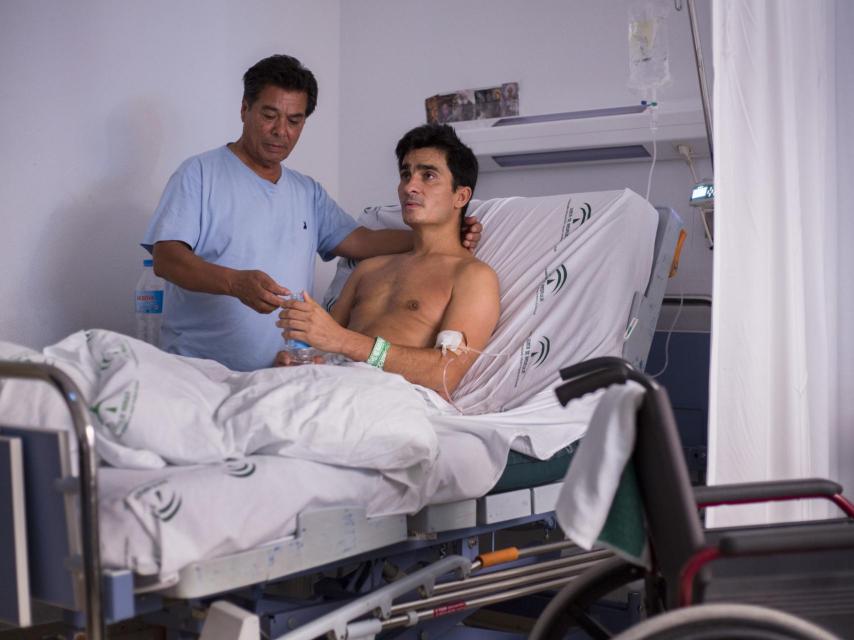 José Manuel Soto este viernes en la habitación del hospital de Jaén dónde se recupera