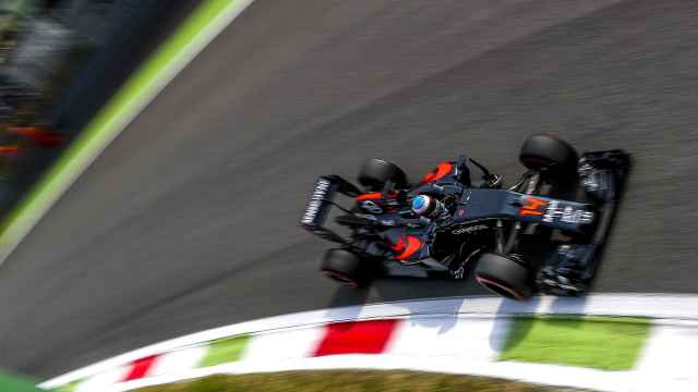 El McLaren de Alonso en el GP de Italia