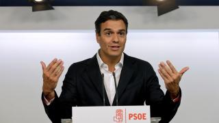 Pedro Sánchez, en la sede del PSOE.