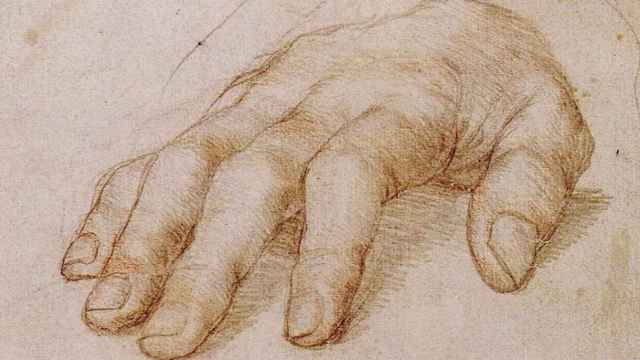 La mano de Erasmo de Rotterdam dibujada por Hans Holbein y censurada por Facebook.