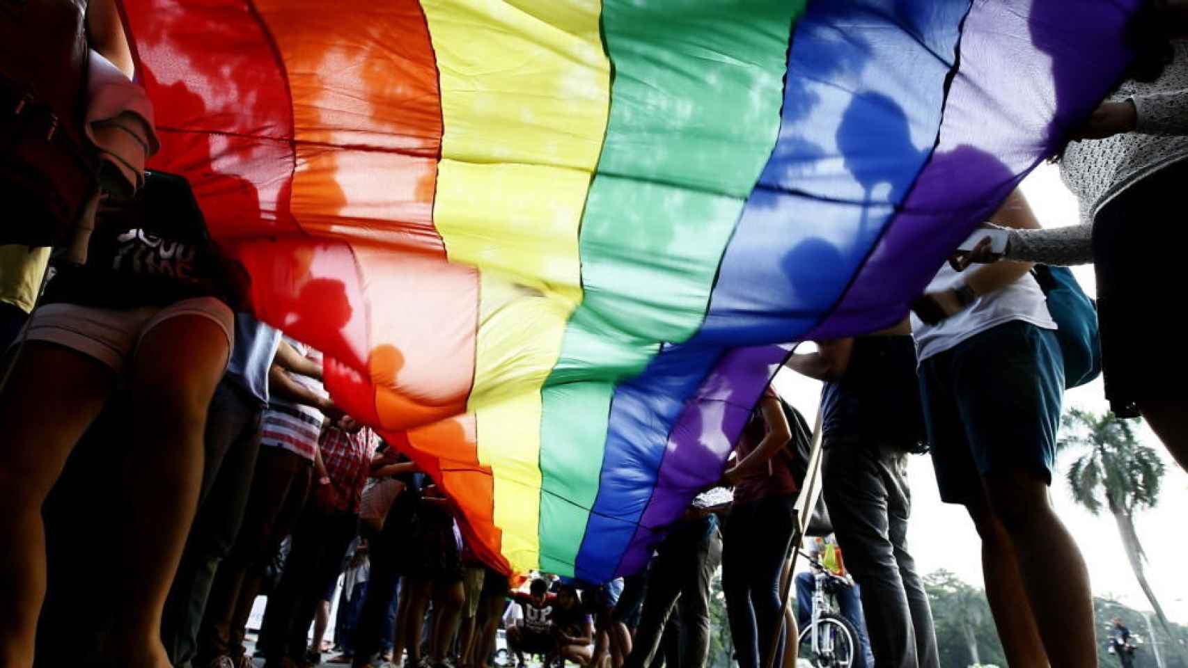 Manifestantes durante la marcha del Orgullo Gay en Madrid