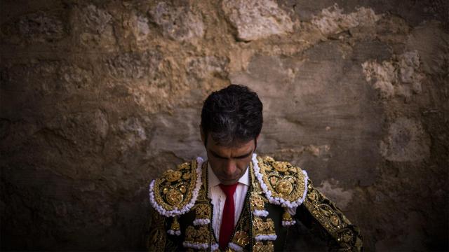 José Tomás en el patio de cuadrillas minutos antes de comenzar el festejo.