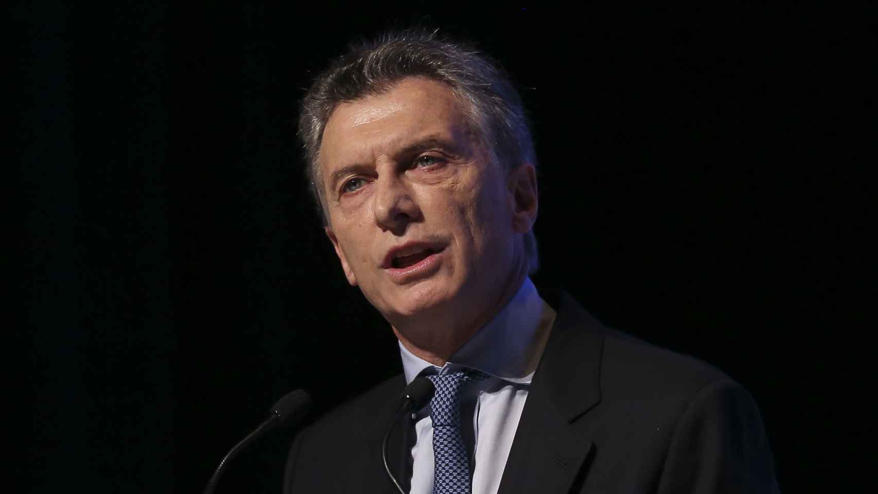 Macri durarante la presentación del foro de negocios en Buenos Aires