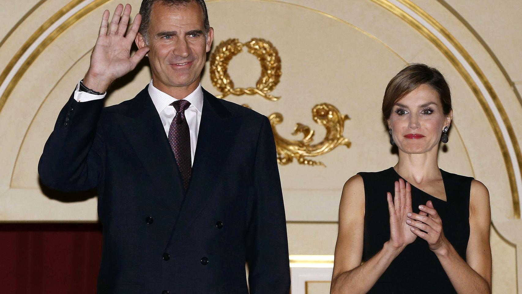Los reyes, durante la apertura de la temporada del Teatro Real el pasado año.