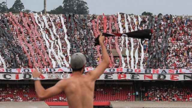 Barras bravas en el estadio de Independiente.