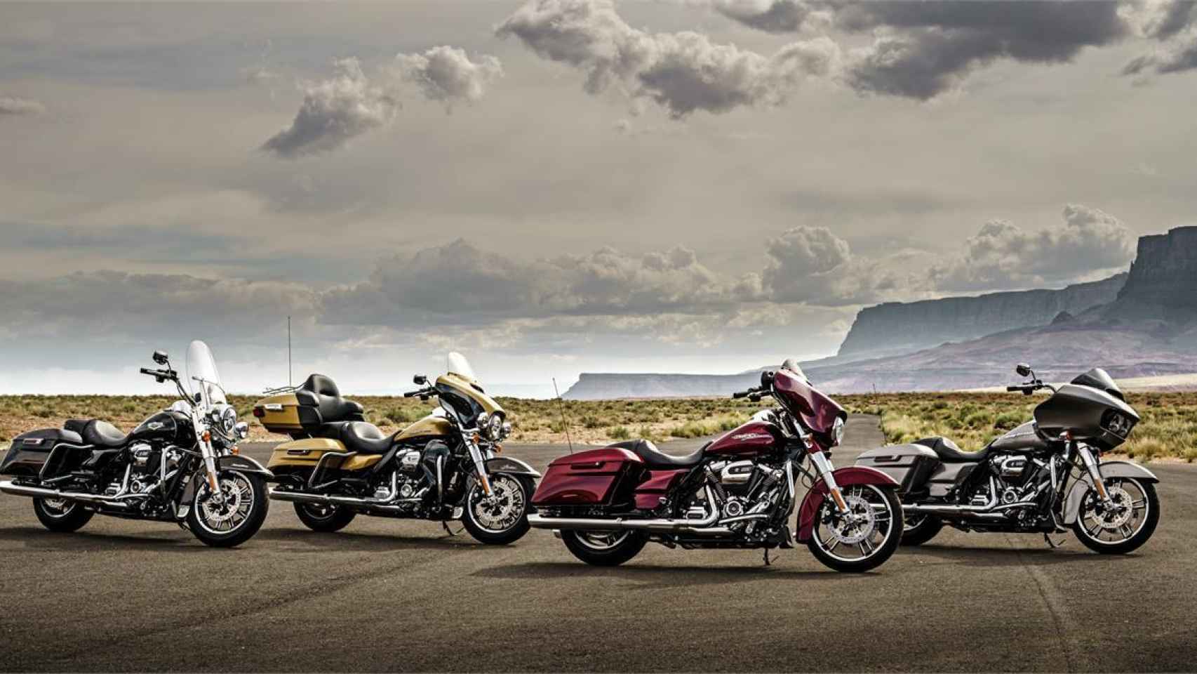 Imagen de los nuevos modelos de Harley Davidson.