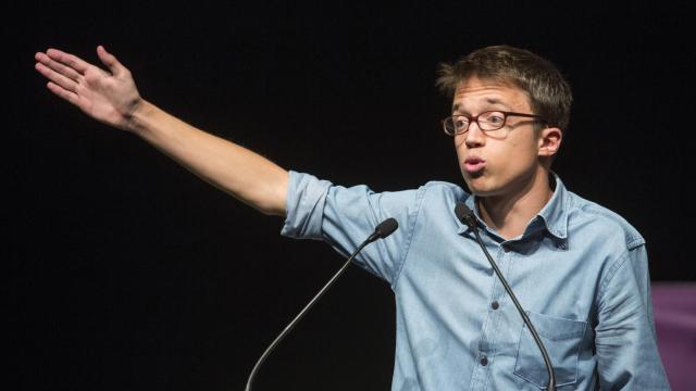 El secretario de Política de Podemos, Íñigo Errejón, este miércoles en Vitoria.