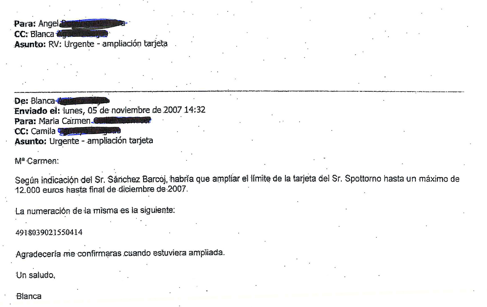 Ampliación de la tarjeta de Spottorno