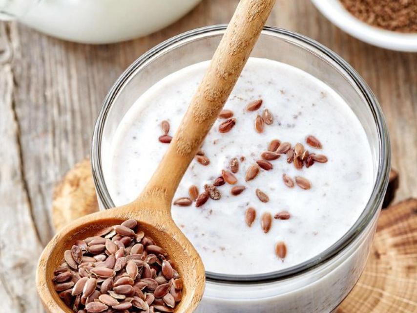 Yogurt con semillas.