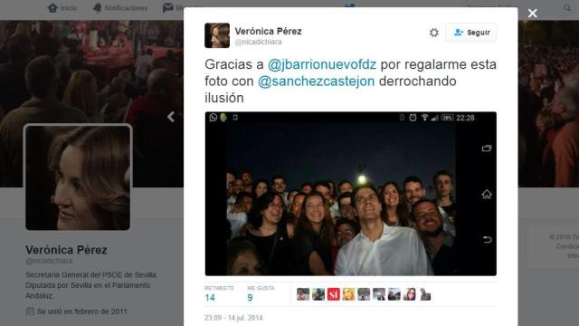 Verónica Pérez y Pedro Sánchez en una época más feliz.
