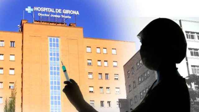 Fachada del Hospital Josep Trueta, donde una enfermera como la de la imagen lleva 20 años como eventual.
