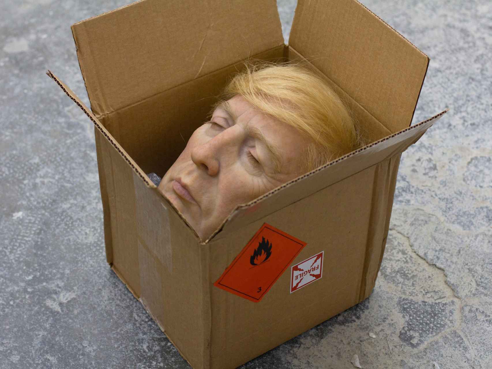 Donald Trump decapitado, por Eugenio Merino.