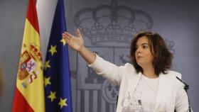 Saénz de Santamaría en la rueda de prensa del Consejo de Ministros de este viernes