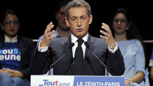 Sarkozy, durante un mitin.