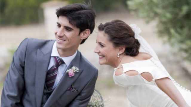 Víctor Barrio y Raquel Sanz, el día de su boda hace ya dos años.