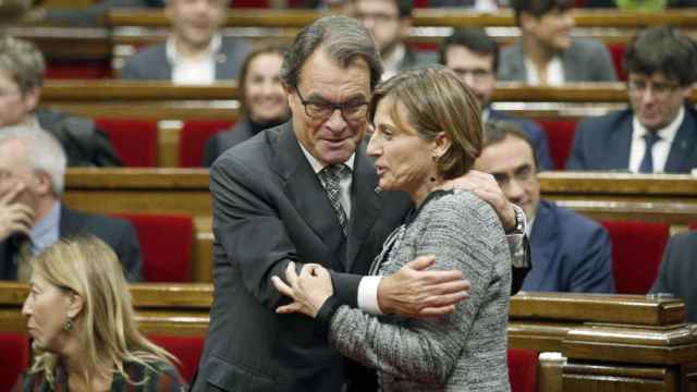 Carme Forcadell junto al ex presidente de la Generalitat Artur Mas