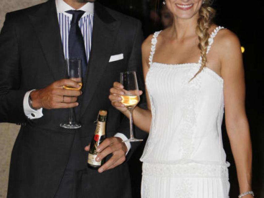 Alba Carrillo y Feliciano López el día de su boda.