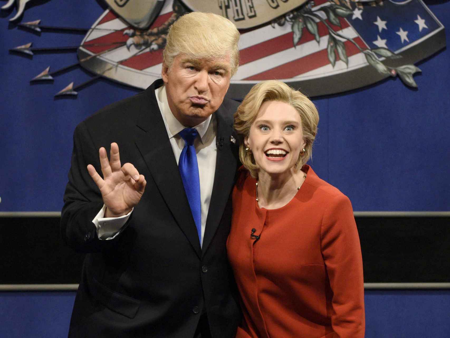 Kate McKinnon y Alec Baldwin en la parodia de Saturday Night Live.