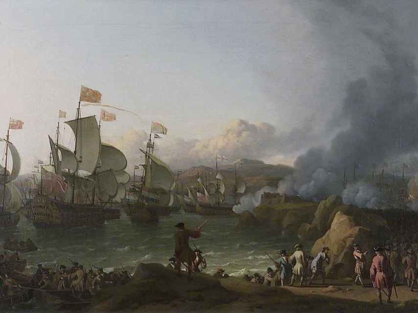 La batalla de la bahía de Vigo, 23 de octubre de 1702, de Ludolf Backhuysen.