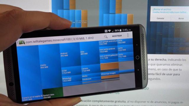 La aplicación perfecta para ver qué ocupa espacio en tu móvil